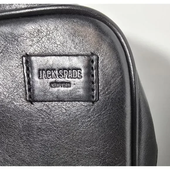 JACK SPADE FILE Laptop Bag Black Fulton Leather Briefcase MSRP $468 - Picture 3 of 16